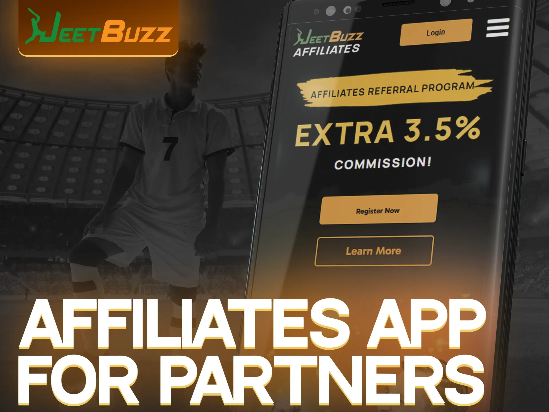 You can become a JeetBuzz partner via the mobile app.