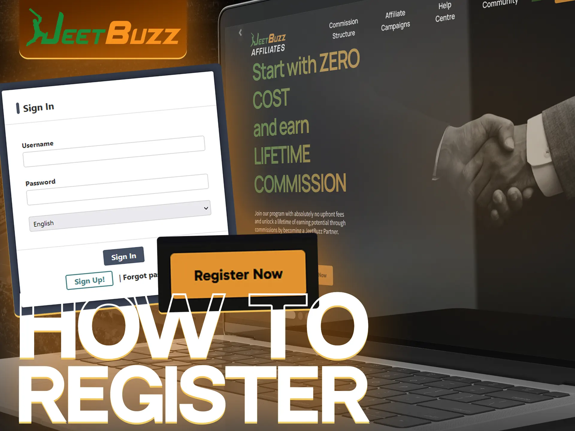 To become an affiliate of the JeetBuzz platform, you need to go through the registration process.