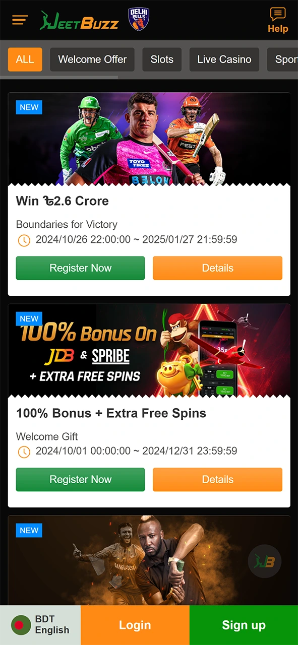 Don't forget to claim your bonus on the JeetBuzz app.