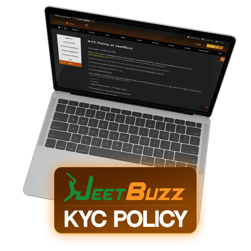 Familiarize yourself with how the KYC procedure is performed on JeetBuzz.