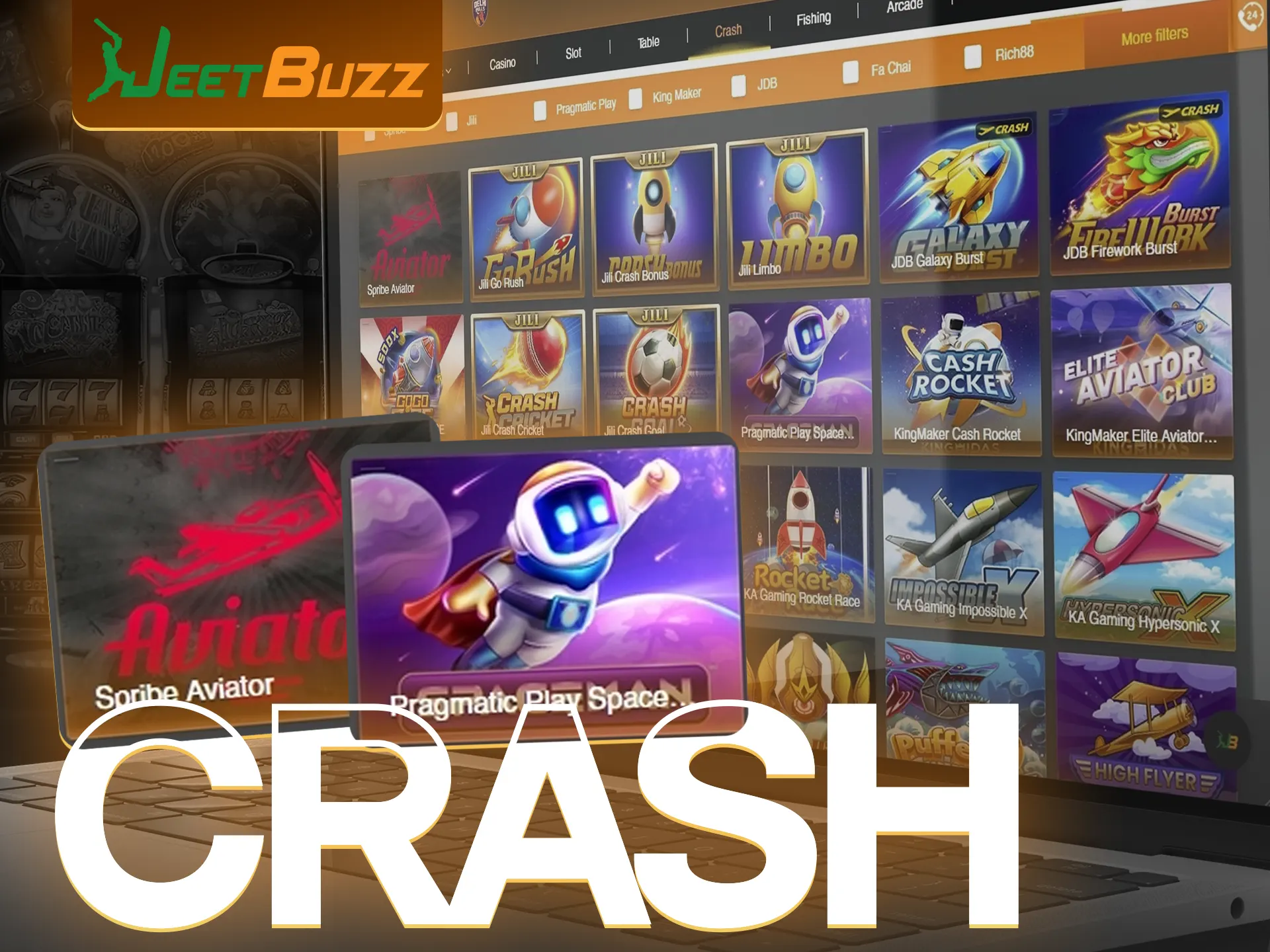 Make the right decision to withdraw your bet in crash games at JeetBuzz.