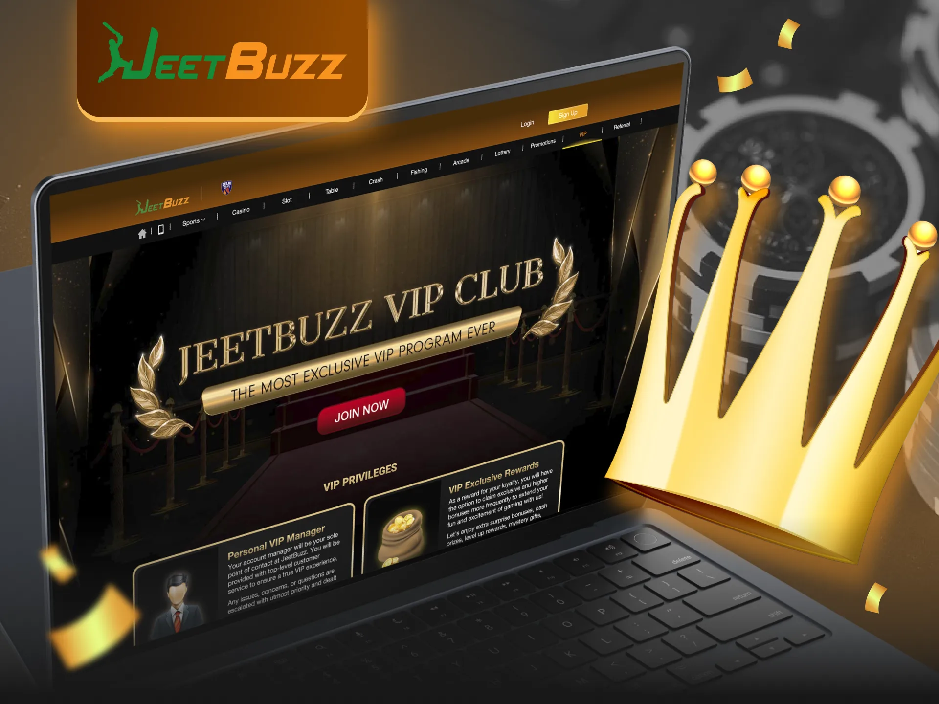 JeetBuzz VIP Program offers unique perks like exclusive tournaments.