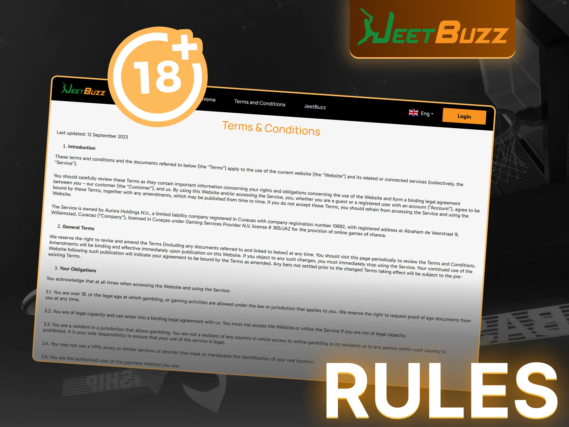 Follow JeetBuzz rules to keep your account safe and protected.