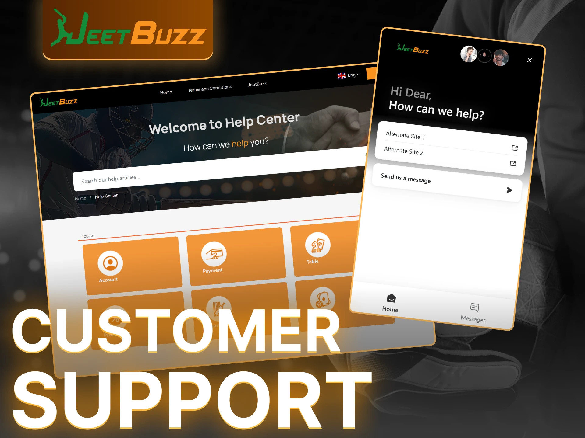 Visit help center or contact support if you having any problems with JeetBuzz.