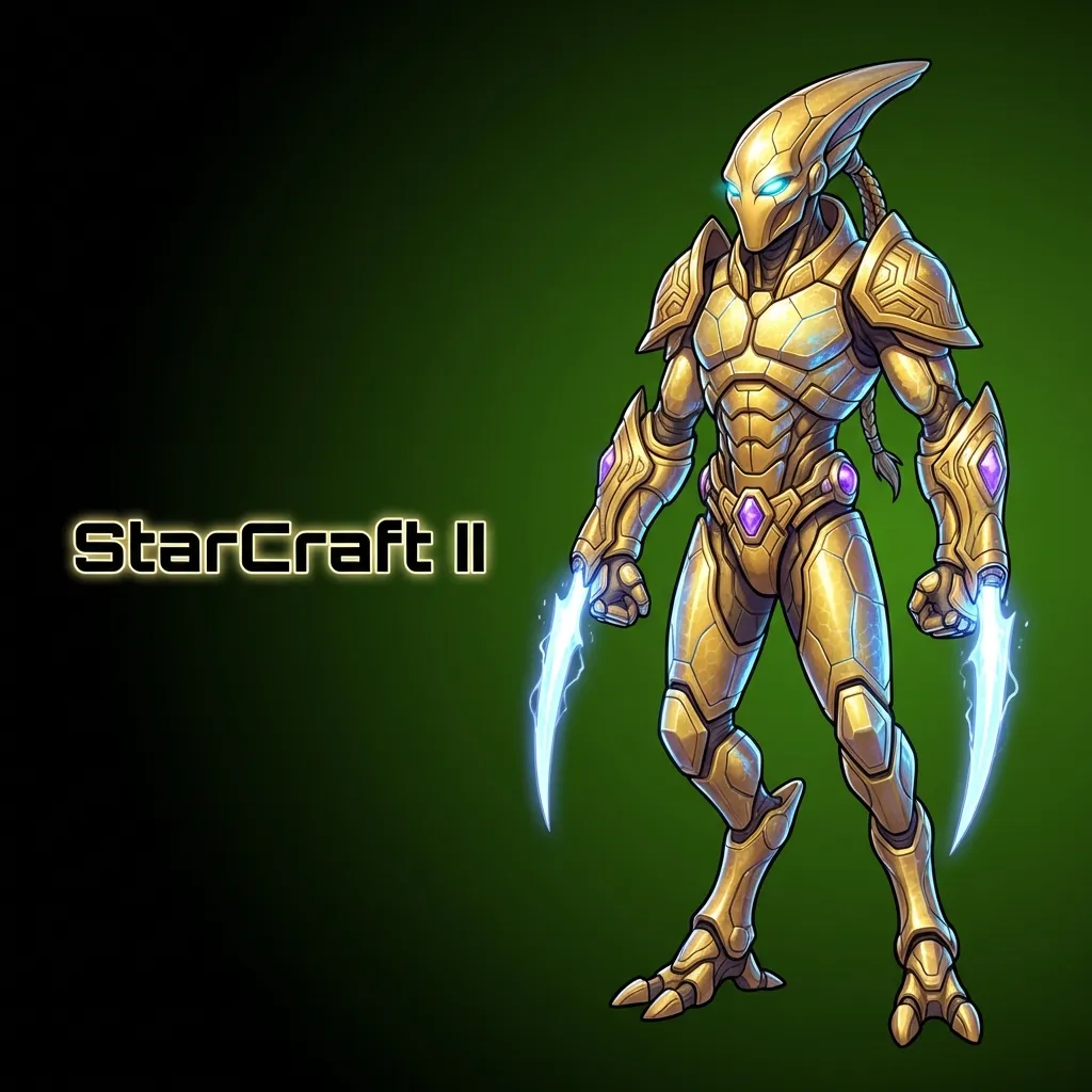 StarCraft II real-time strategy game featuring Terran, Protoss, and Zerg races in competitive esports tournaments